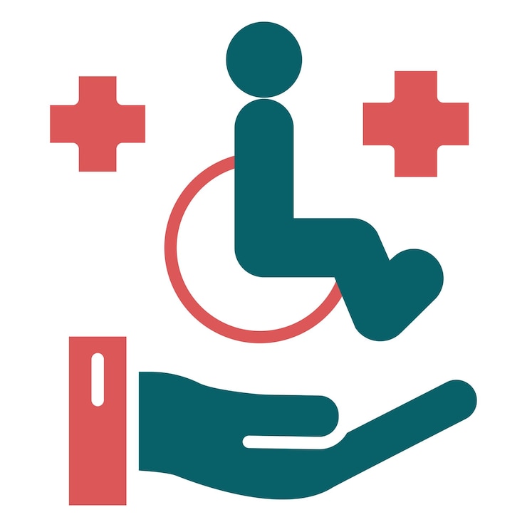 Vector vector design disable aid icon style