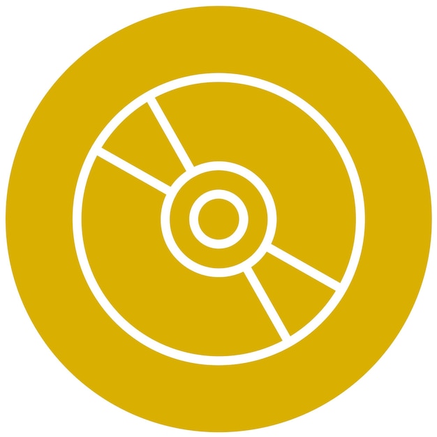 Vector Design Disc Spinning Icon Style