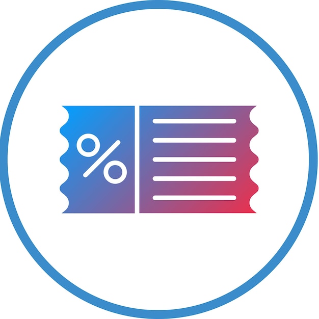 Vector Design Discount Ticket Icon Style