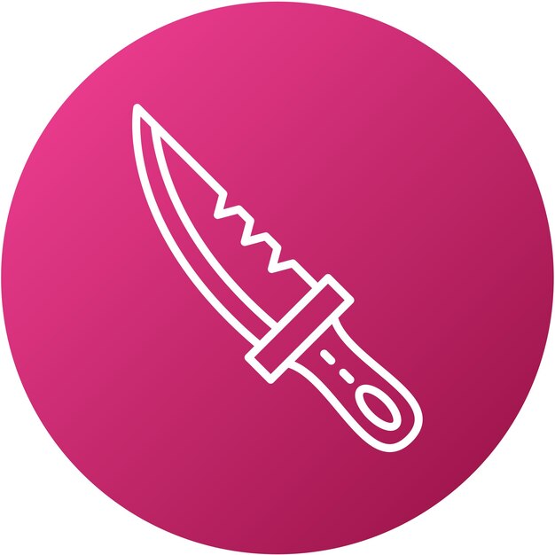 Vector Design Diving Knife Icon Style