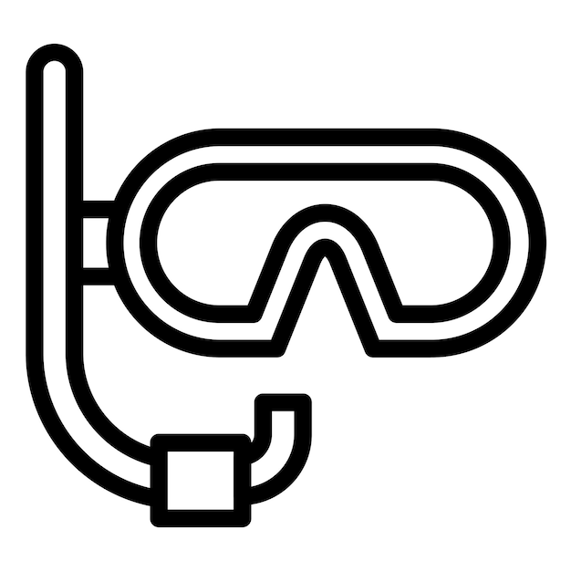 Vector Design Diving Mask Icon Style