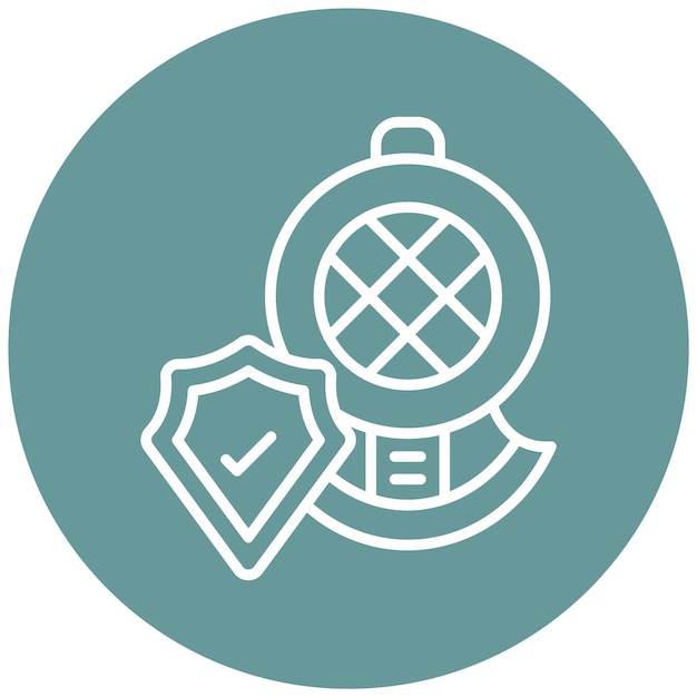 Vector Design Diving Safety Icon Style