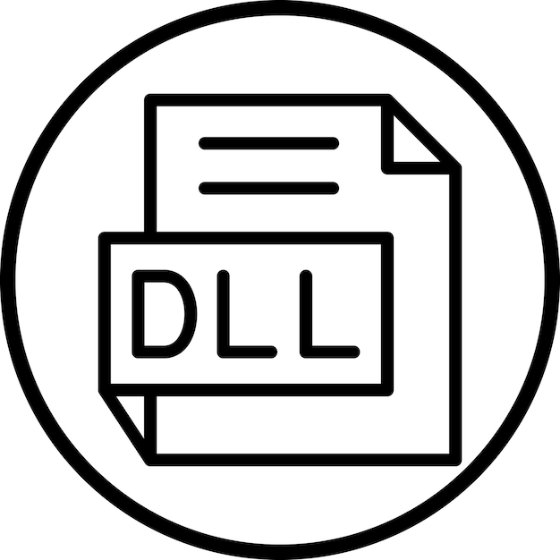 Vector vector design dll icon style