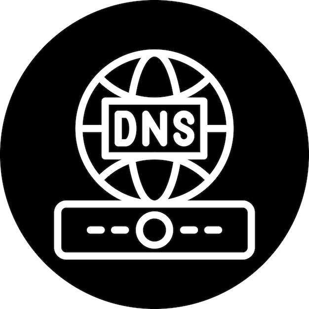 Vettore stile di icona dns di progettazione vettoriale