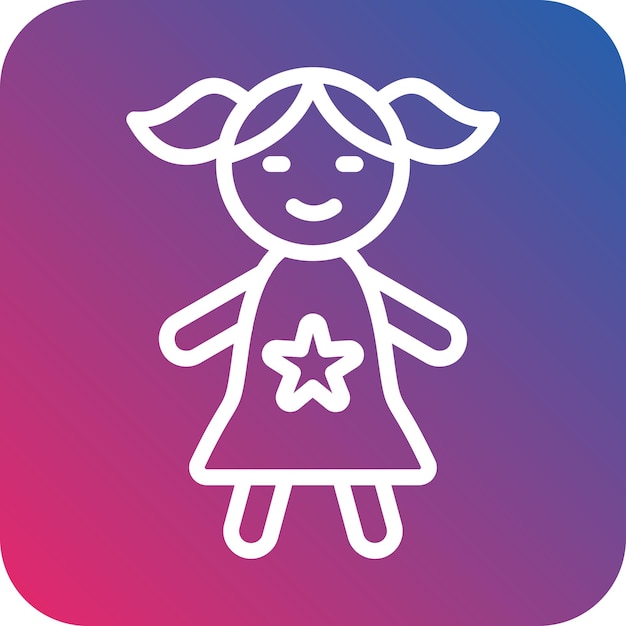 Vector design doll icon style