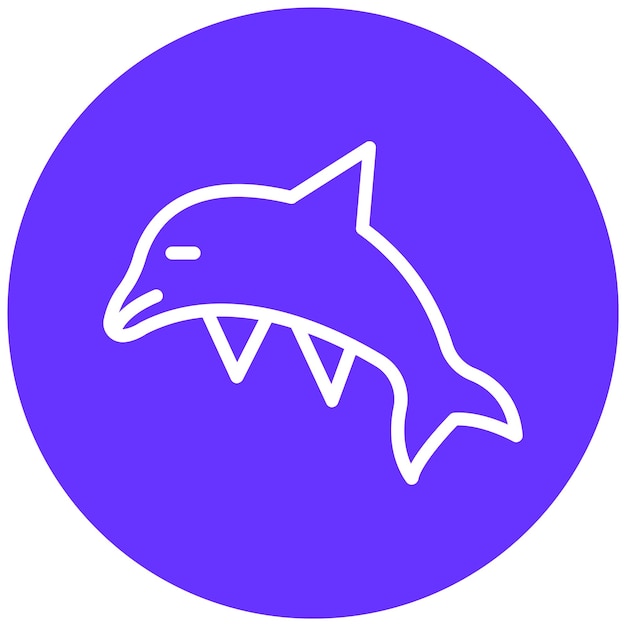 Vector Design Dolphin Icon Style