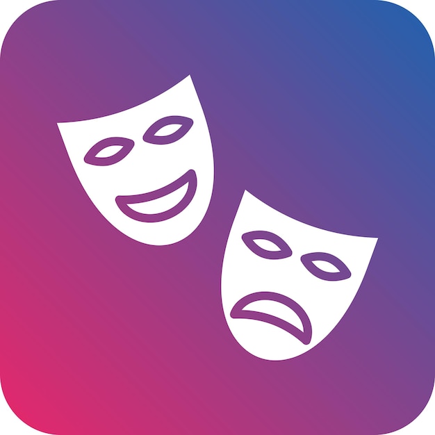 Vector Design Drama Icon Style