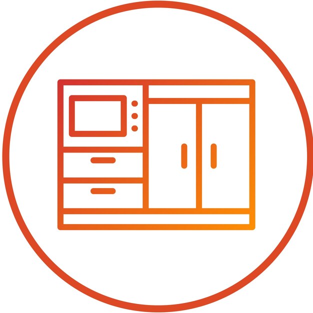 Vector Design Drawer microgolf Icon Style