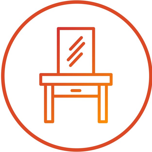 Vector Design Dressing Table Icon Stijl