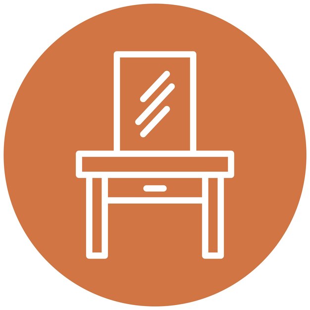 Vector Design Dressing Table Icon Stijl
