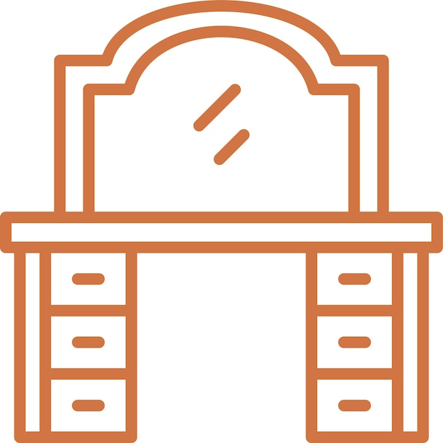Vector Design Dressing Table Icon Stijl