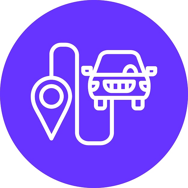 Vector Design Driving Route Icon Style