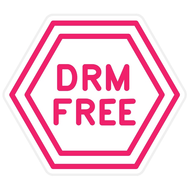 Vector Design DRM Free Icon Style