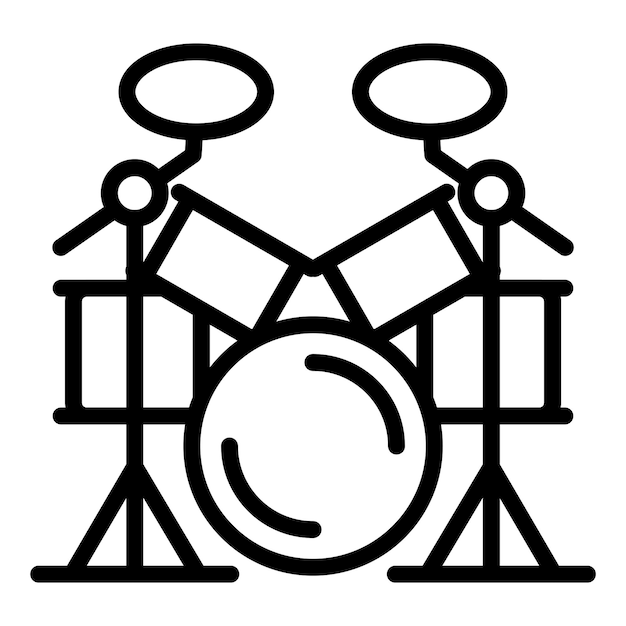 Vector vector design drum set icon style
