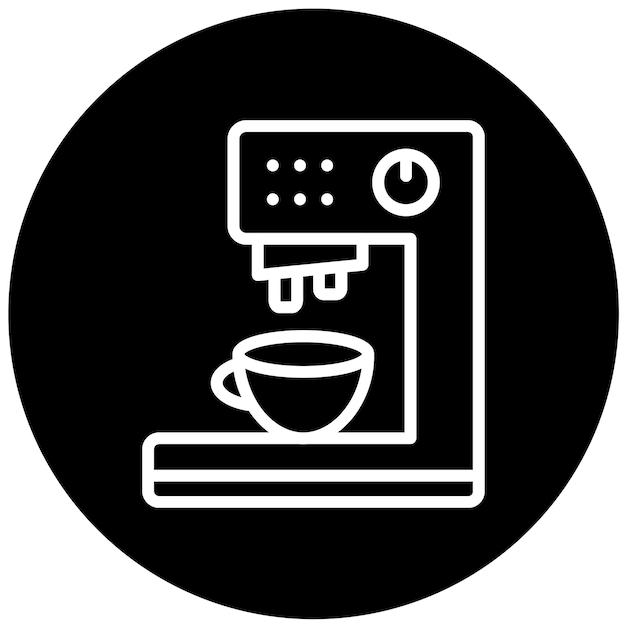 Vector Design Druppelkoffiemaker Icon Style