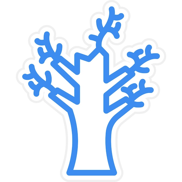 Вектор Векторный дизайн dry tree icon style