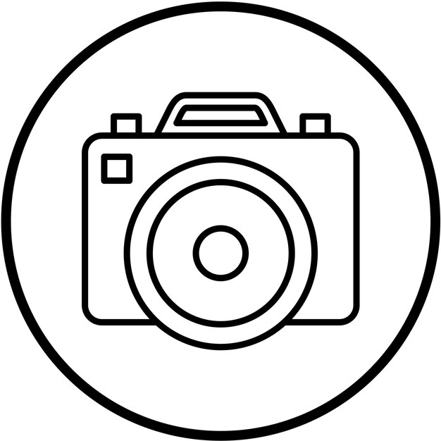 Vector Design Dslr Camera Icon Stijl