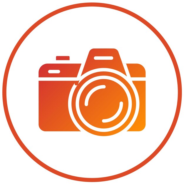 ベクトル デザイン DSLR カメラ アイコン スタイル