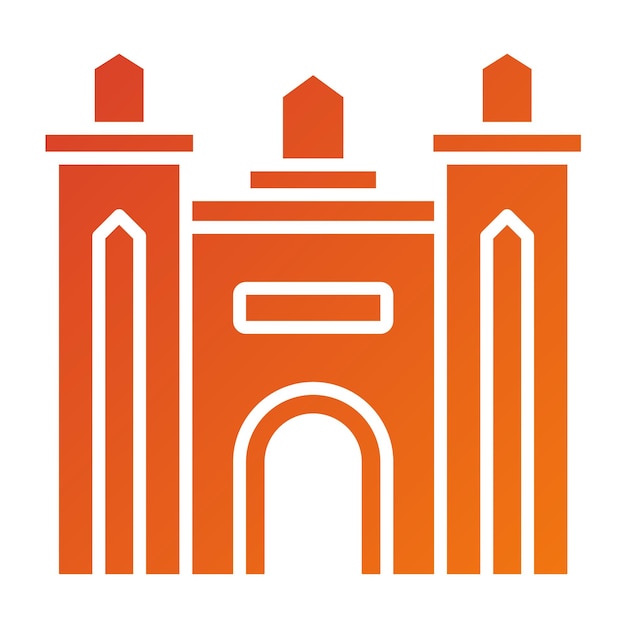 Vector design dubai gate icon style (stile vettoriale della porta di dubai)