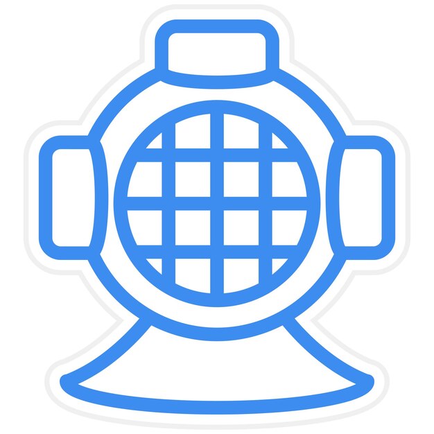 Vector Design Duikhelm Icon Stijl