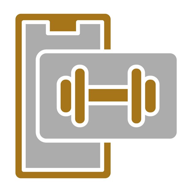 Vector Design Dumbbells Icon Stijl