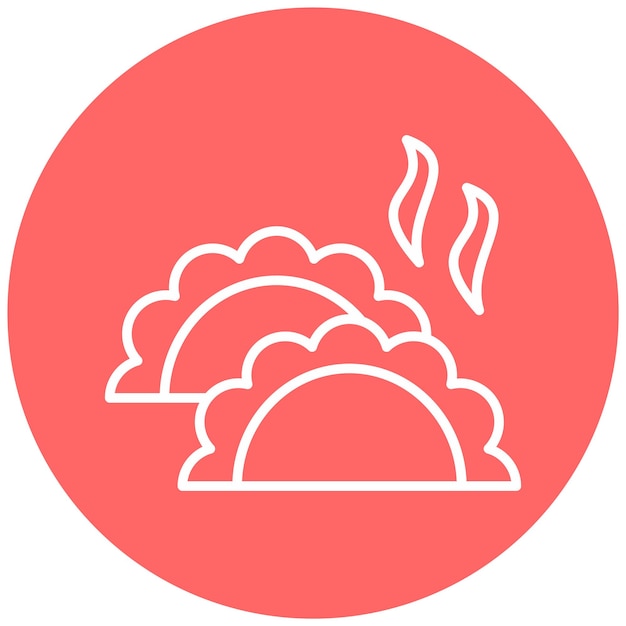 Vector Design Dumplings Icon Style