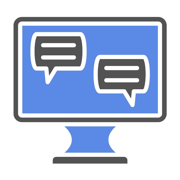 Vector vector design e-commerce chat icon stijl