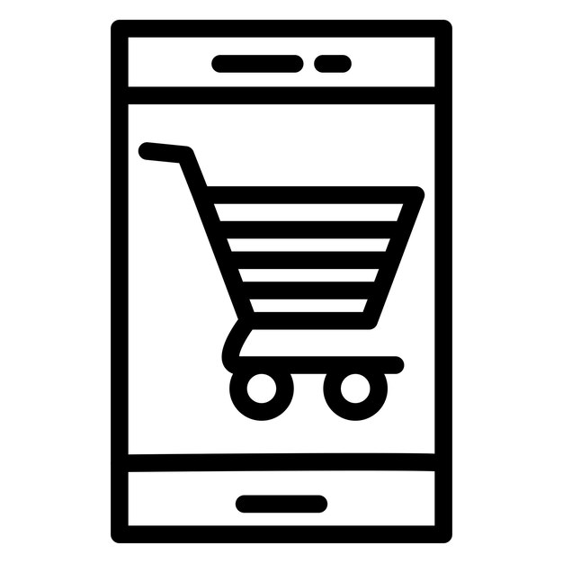 Vector Design E-commerce Platform Icon Stijl
