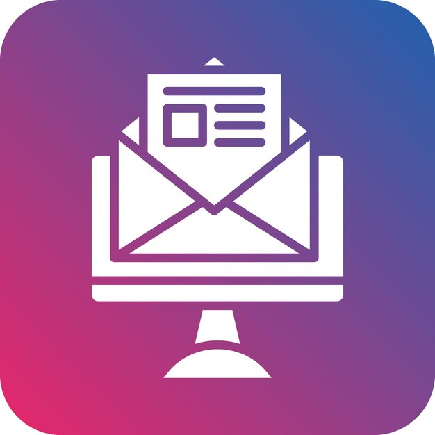 Vector Design E Newsletter Icon Style