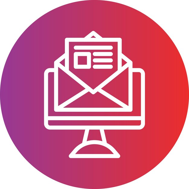 Vector Design E Newsletter Icon Style