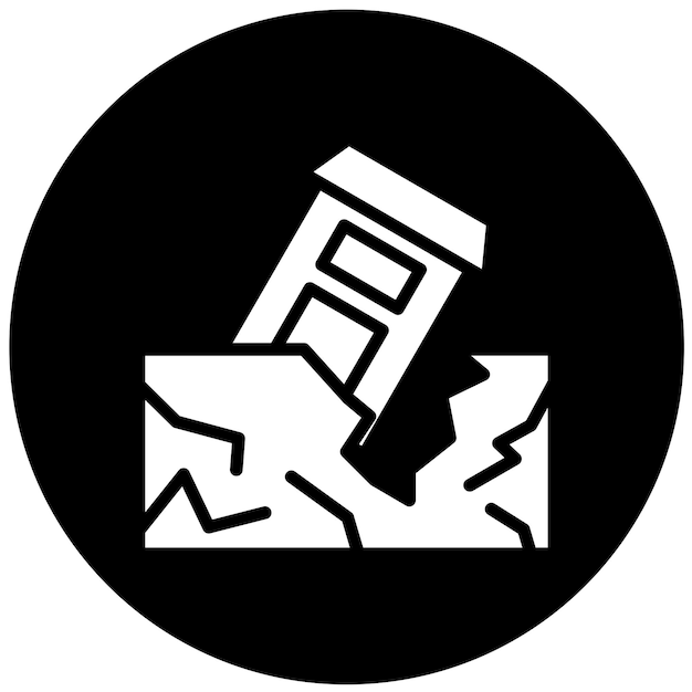 Vettore vector design earthquake icon style