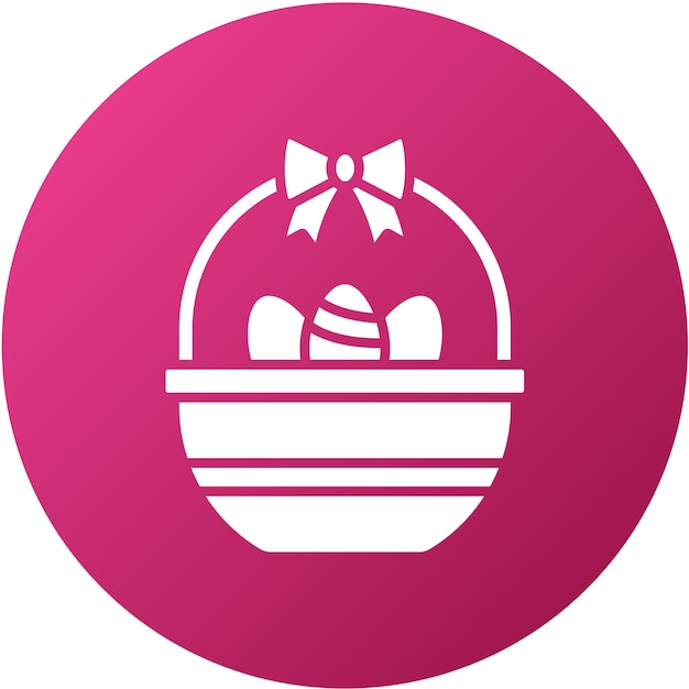 Vector vector design easter basket icon style