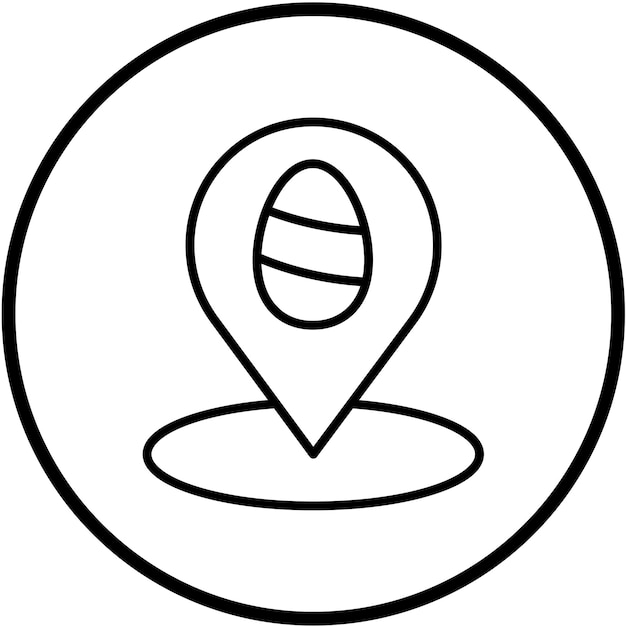 Vector Design Easter Map Icon Style