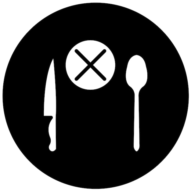 Vettore disegno vettoriale dei disturbi alimentari stile di icona