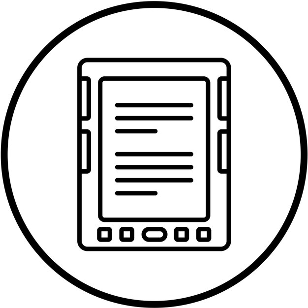 Vector Design Ebook Reader Icon Stijl