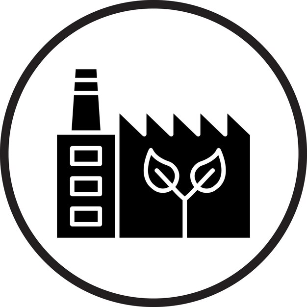 Vector vector design eco factory icon style