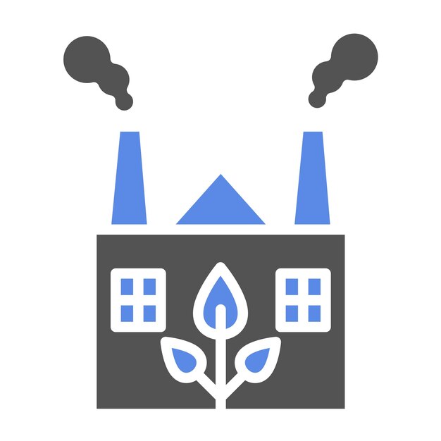 Вектор Векторный дизайн eco factory icon style