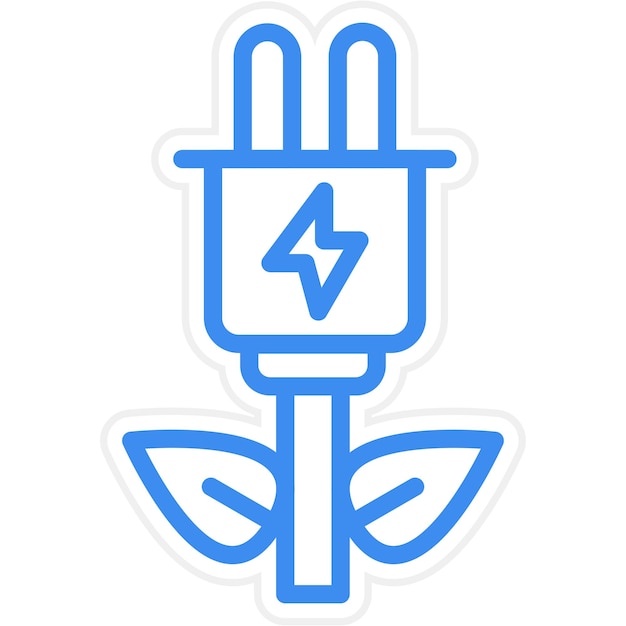 Вектор Векторный дизайн eco power socket icon style