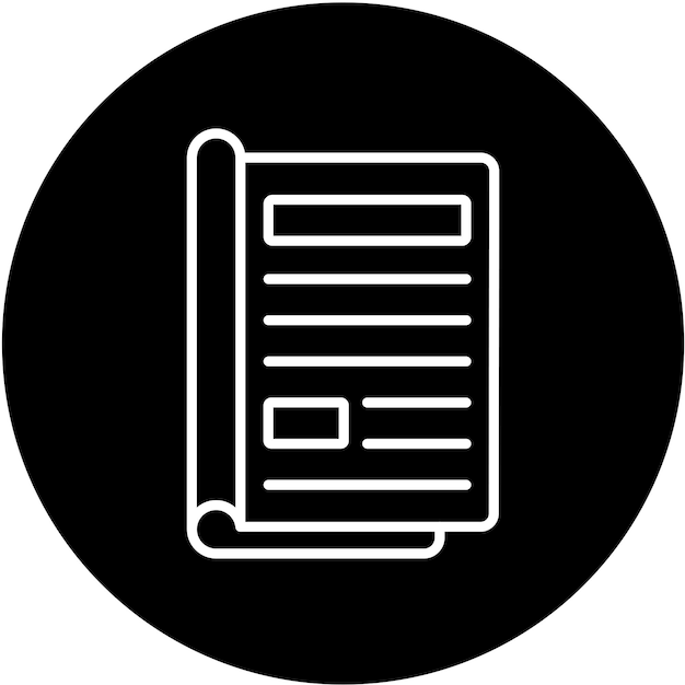 Векторный дизайн редакционного стиля иконки