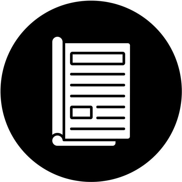 Векторный дизайн редакционного стиля иконки