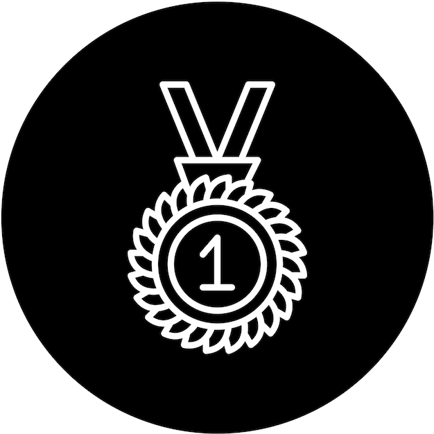 Vector Design Eerste Prijs Icon Style