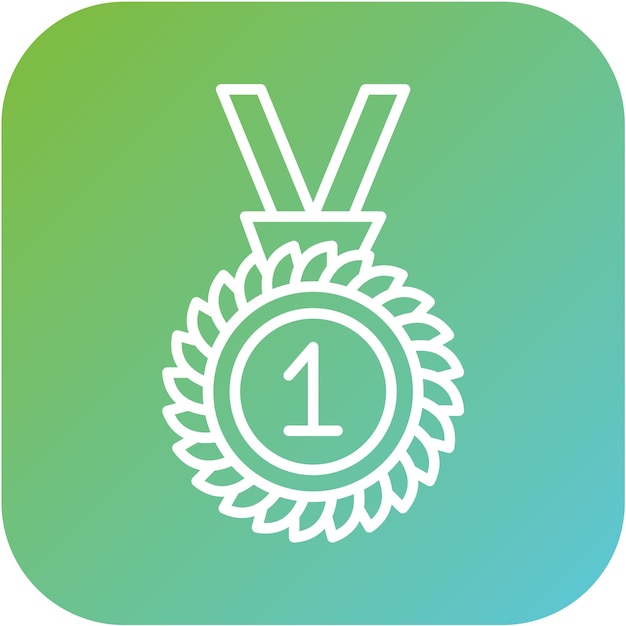 Vector Design Eerste Prijs Icon Style