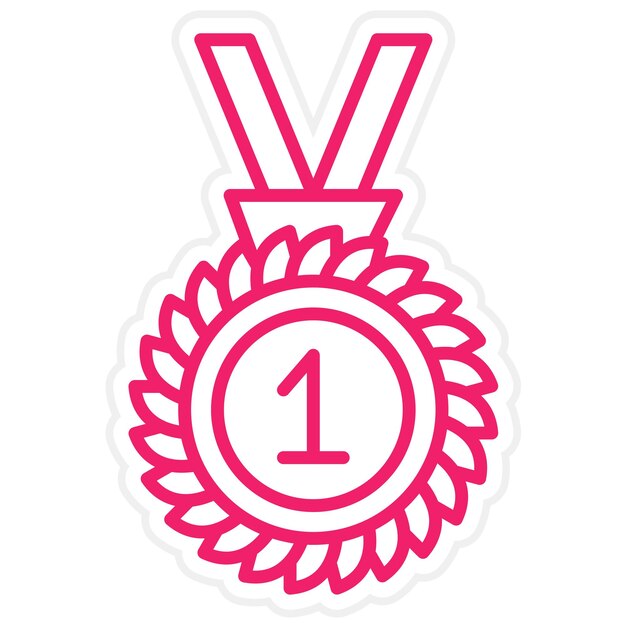 Vector Design Eerste Prijs Icon Style