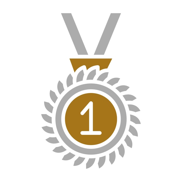 Vector Design Eerste Prijs Icon Style