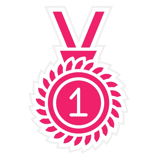 Vector Design Eerste Prijs Icon Style