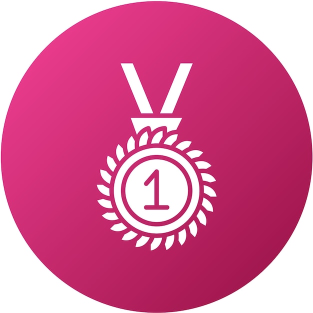 Vector Design Eerste Prijs Icon Style