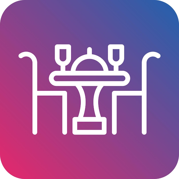 Vector Design Eetkamer Icon Stijl