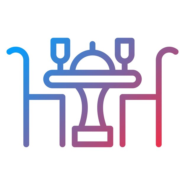 Vector Design Eetkamer Icon Stijl