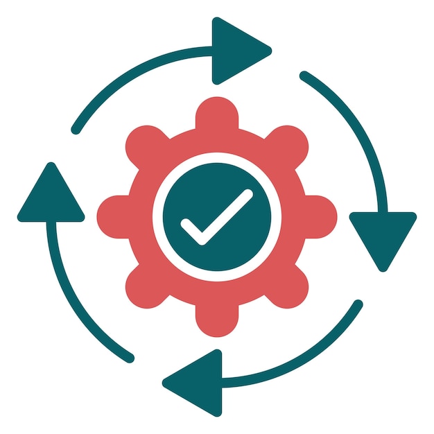 Vettore stile dell'icona dell'efficienza della progettazione vettoriale