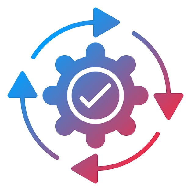 Stile dell'icona dell'efficienza della progettazione vettoriale